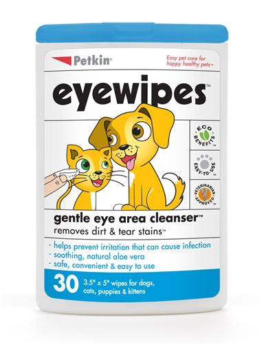 Petkin Eye Wipes For Dogs & Cats