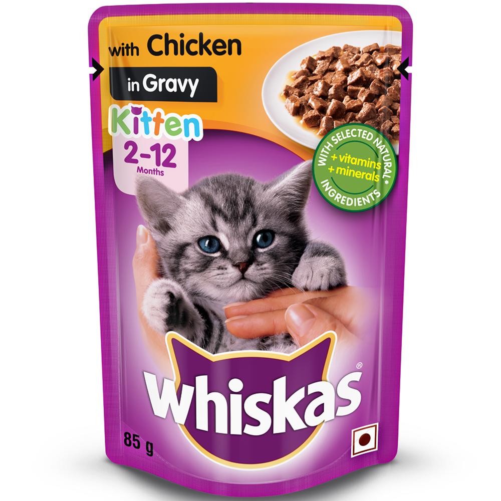 Whiskas Wet Gravy For Cats  Kitten Chicken