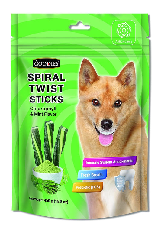 Goodies Spiral Twist Sticks Chlorophyll & Mint 450 gm