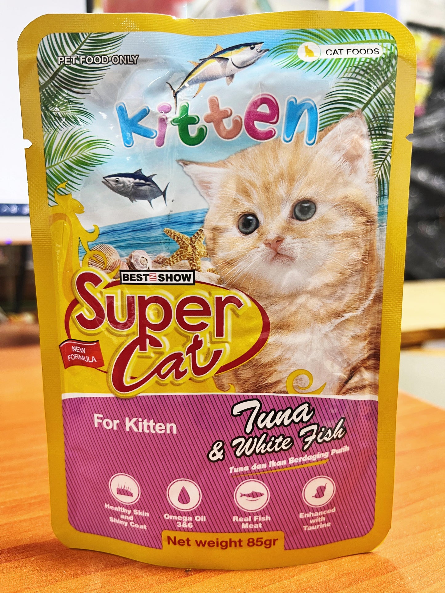 Super Cat Wet Food (Kitten Tuna & White Fish)85 gm