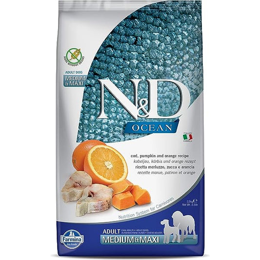 N&D ocean  COD Pumpkin &Orange Maxi adult