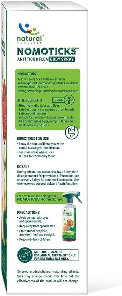 Nomoticks (Body spray) Tick Spray For Dogs & Cats