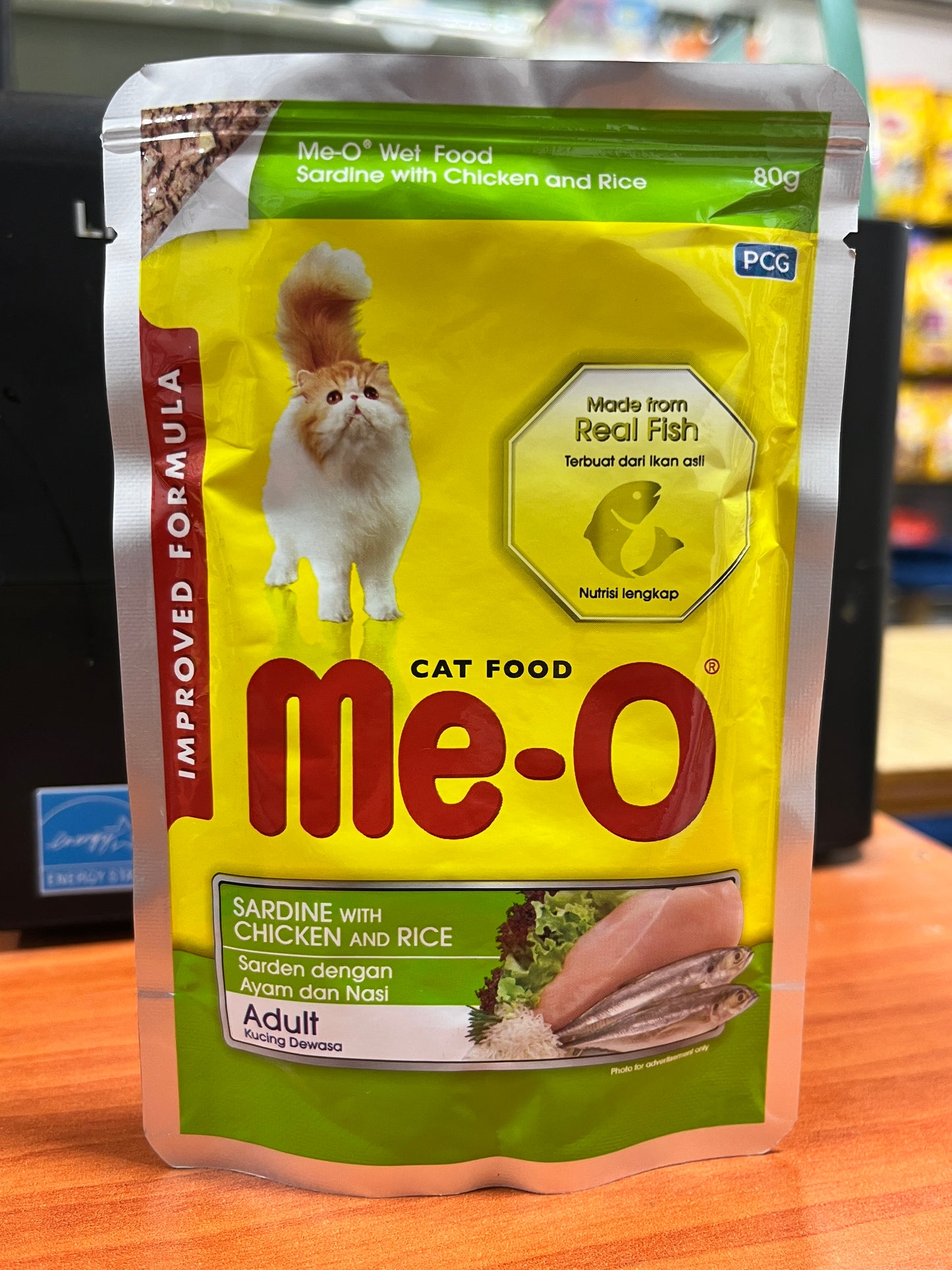 Me-O Cat Wet Food (Adult Sardine With Chicken & Rice) 80 gm