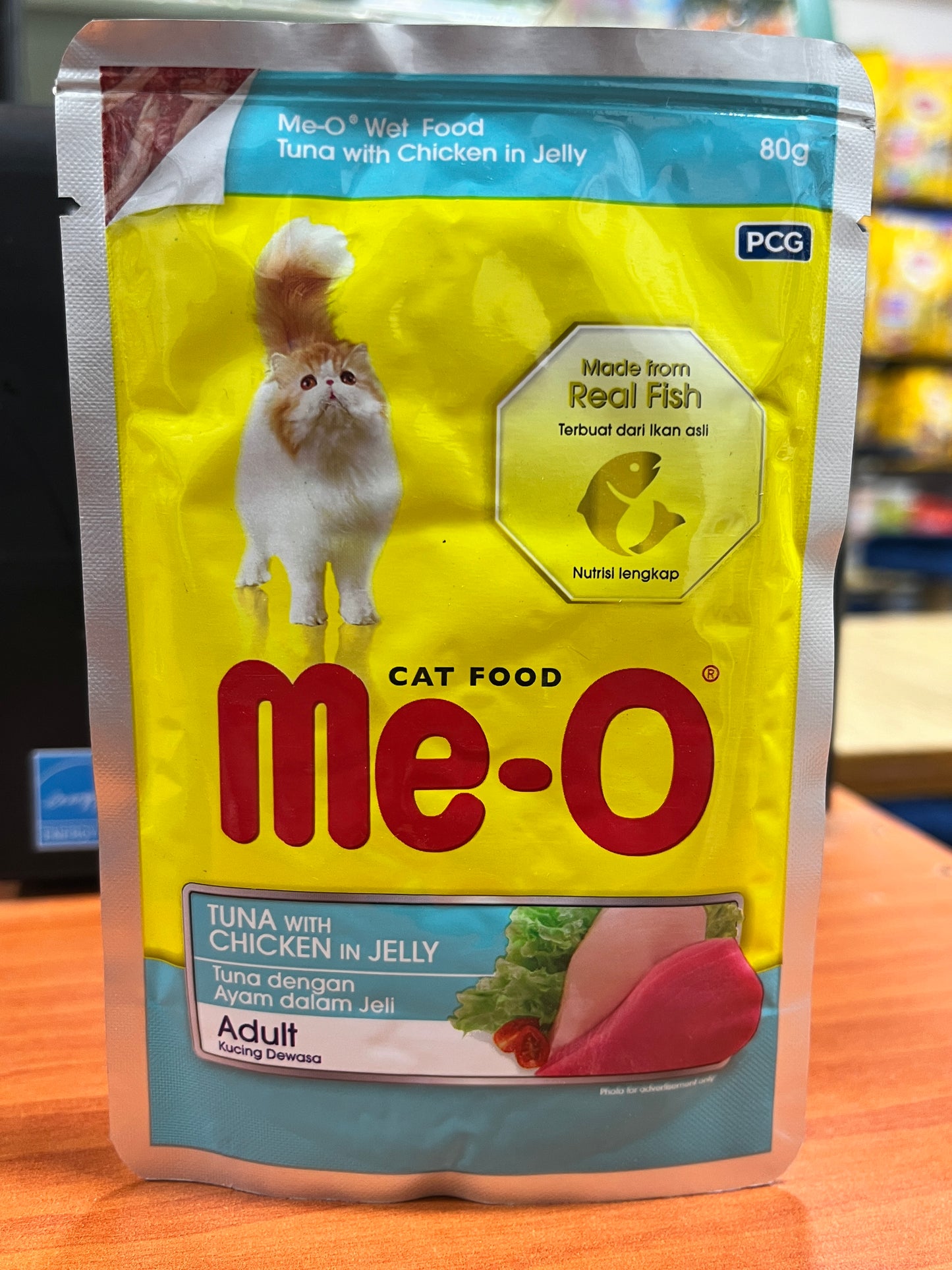 Me-O Cat Wet Food (Adult Tuna With Chicken in Jelly) 80 gm