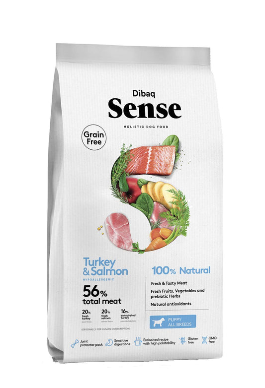 Dibaq Sense Dog / Puppy Food (Puppy Turkey & Salmon) 2 Kg