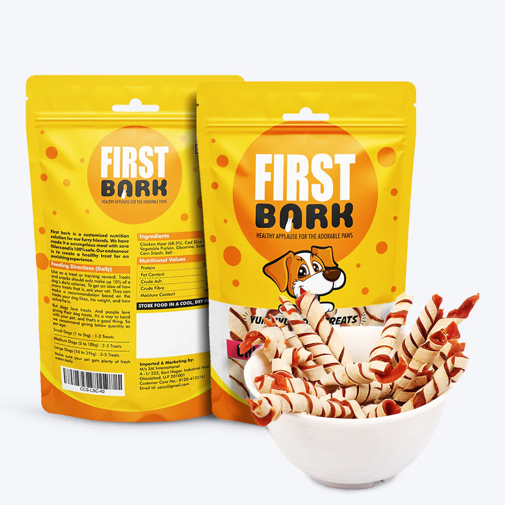 First Bark Chicken & COD Stick 70 gm